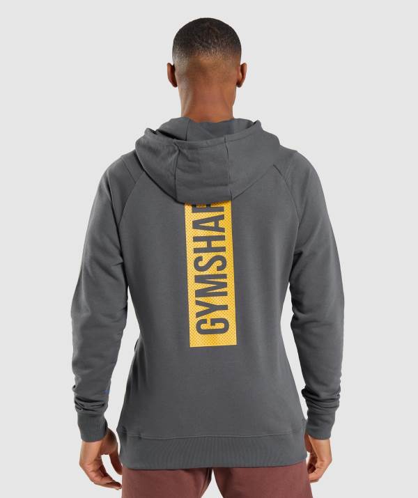 Panske Mikiny S Kapucňou Gymshark Bold Čierne Siva | SC2051946